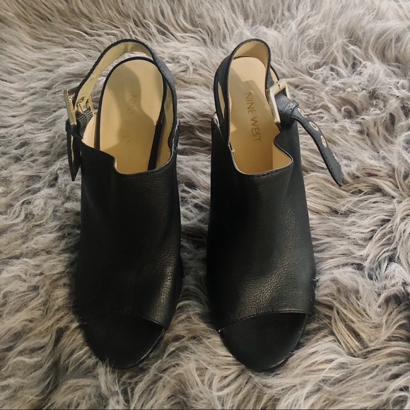 Nine West Buckled Peep-toe Booties - Picture 3 of 10